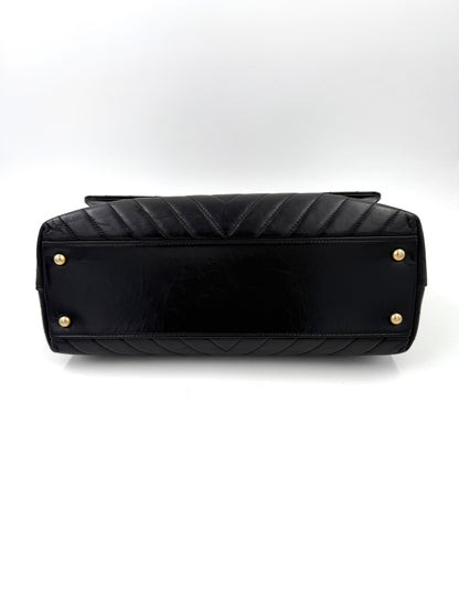 CHANEL Top Handle Jumbo schwarz Lammleder