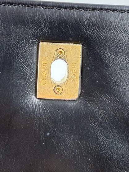 CHANEL Top Handle Jumbo schwarz Lammleder