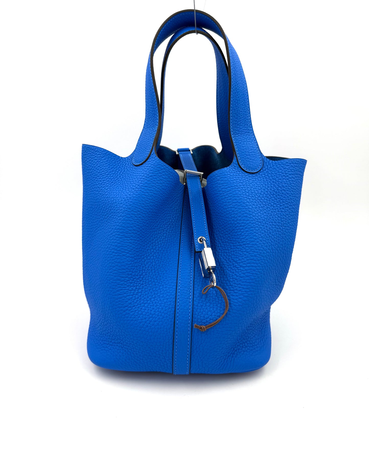 HERMÈS Picotin 22 Lock Bleu Hydra PHW