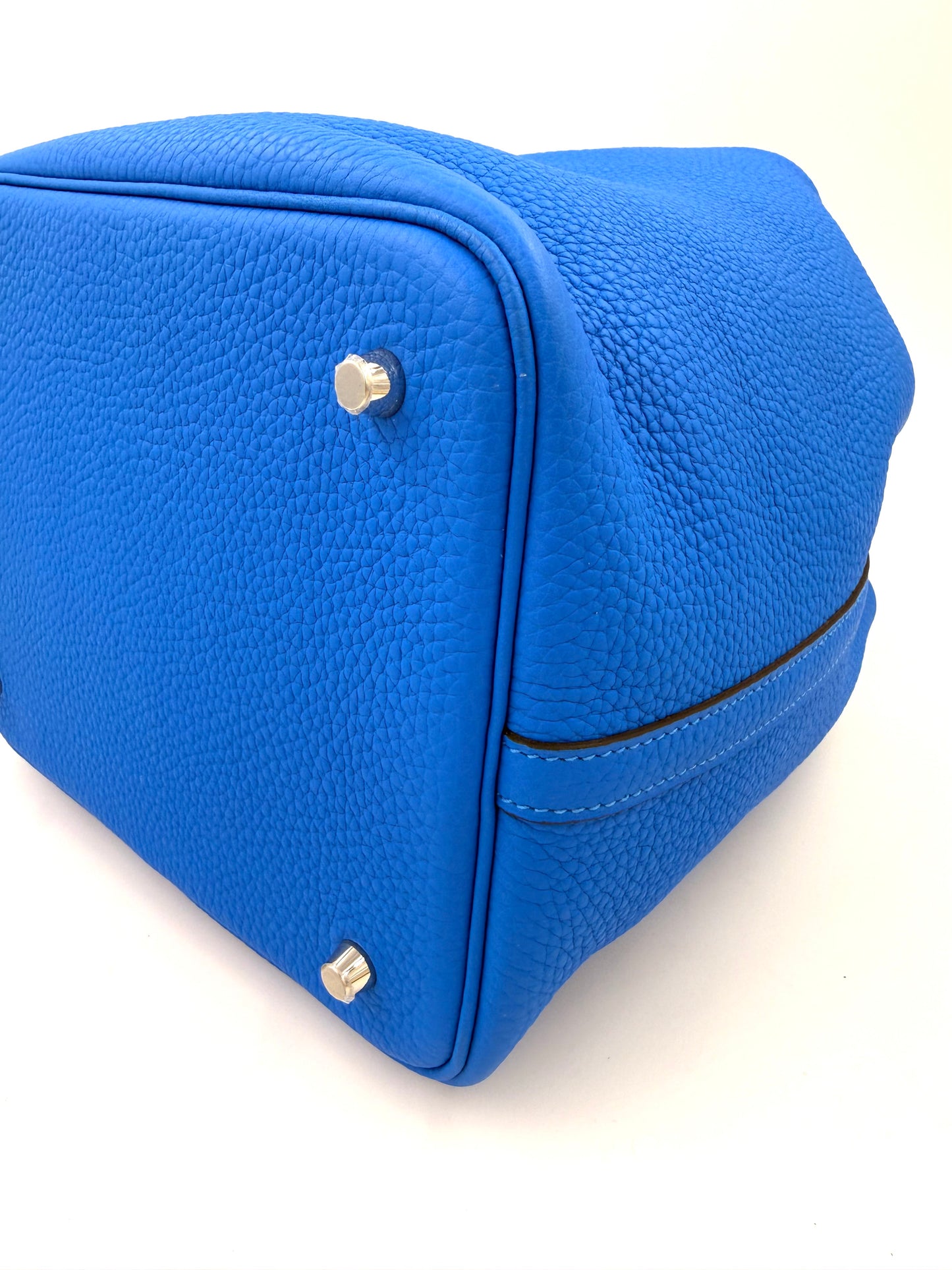 HERMÈS Picotin 22 Lock Bleu Hydra PHW