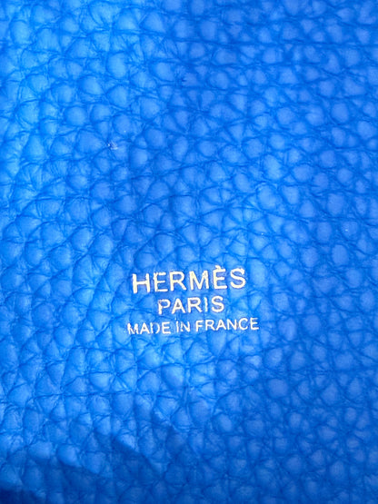 HERMÈS Picotin 22 Lock Bleu Hydra PHW