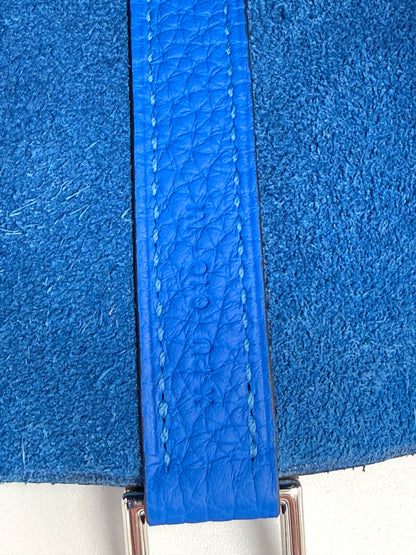HERMÈS Picotin 22 Lock Bleu Hydra PHW