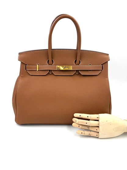 HERMÈS Birkin 35 Togo Gold GHW