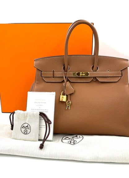 HERMÈS Birkin 35 Togo Gold GHW