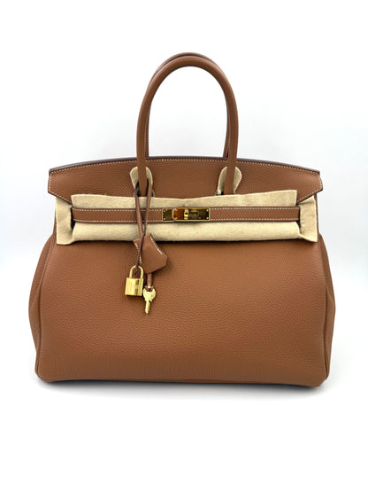 HERMÈS Birkin 35 Togo Gold GHW