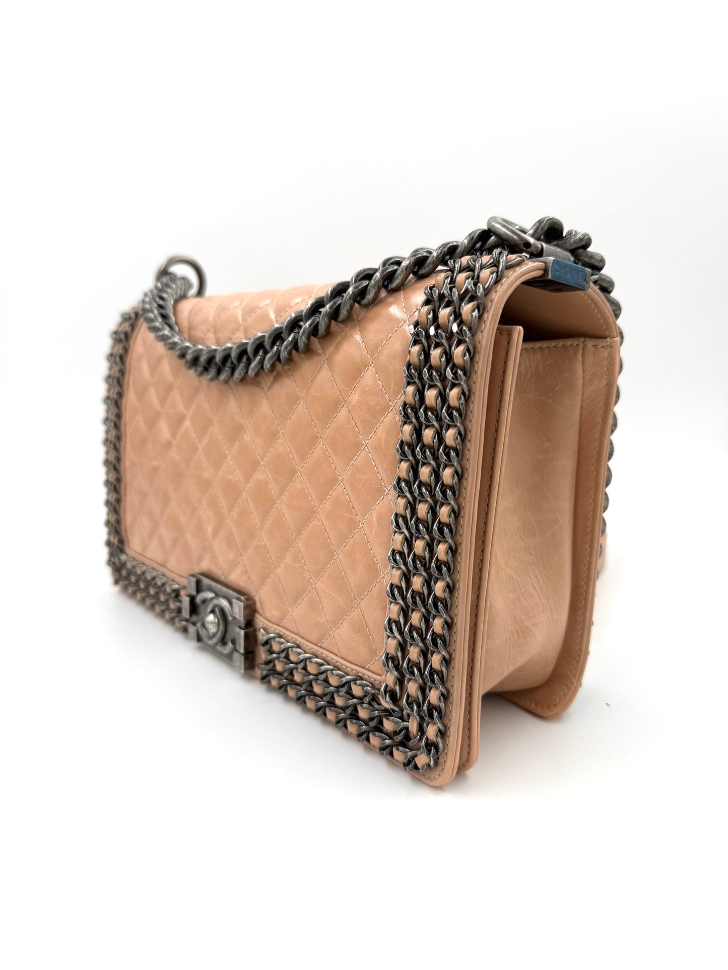 CHANEL Boy Bag medium rosé SHW