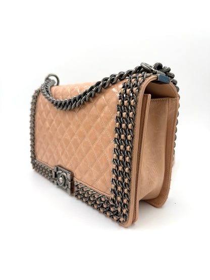 CHANEL Boy Bag medium rosé SHW