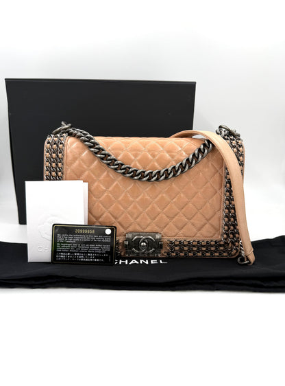 CHANEL Boy Bag medium rosé SHW