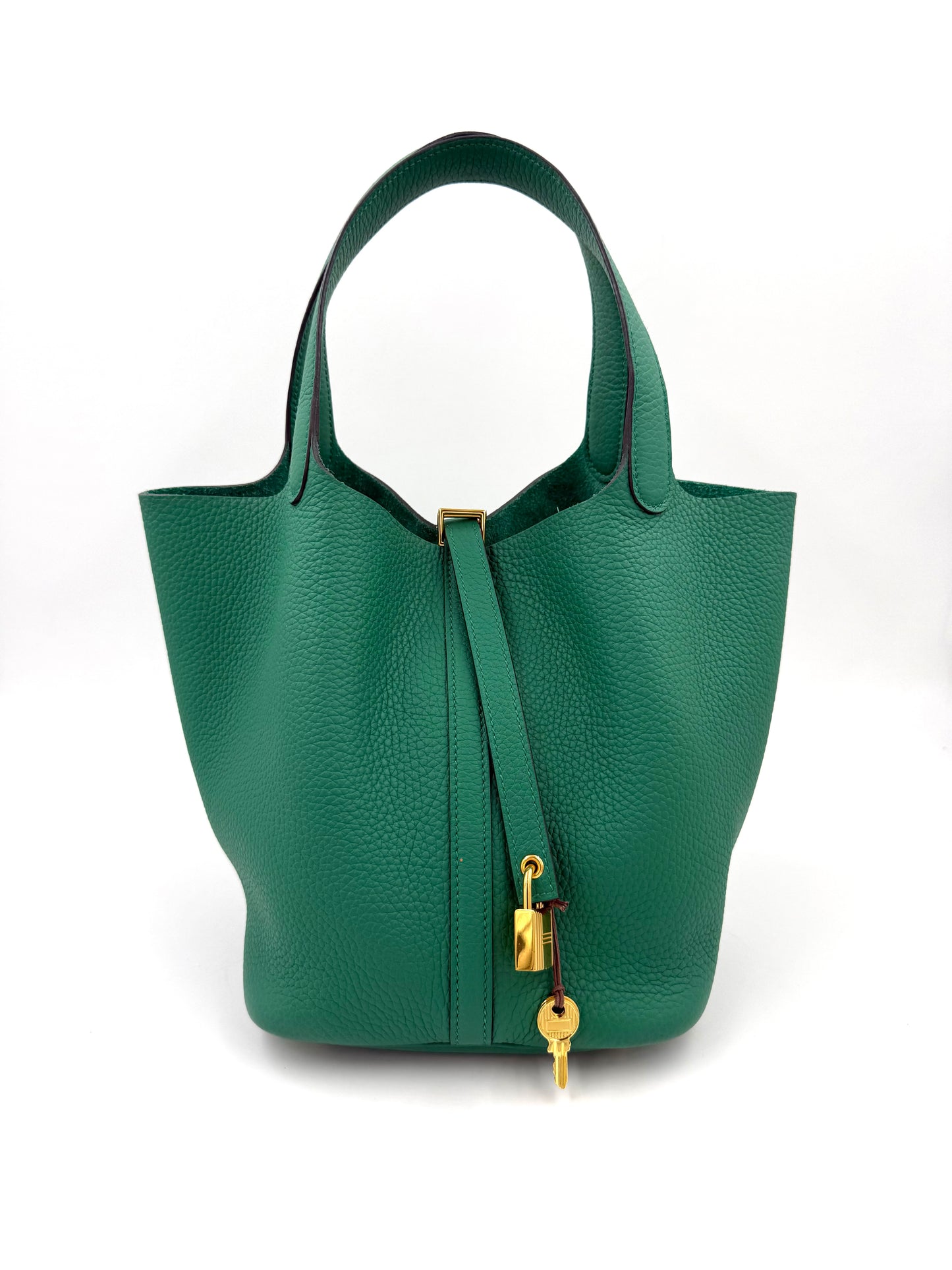 HERMÈS Picotin 22 Lock grün GHW