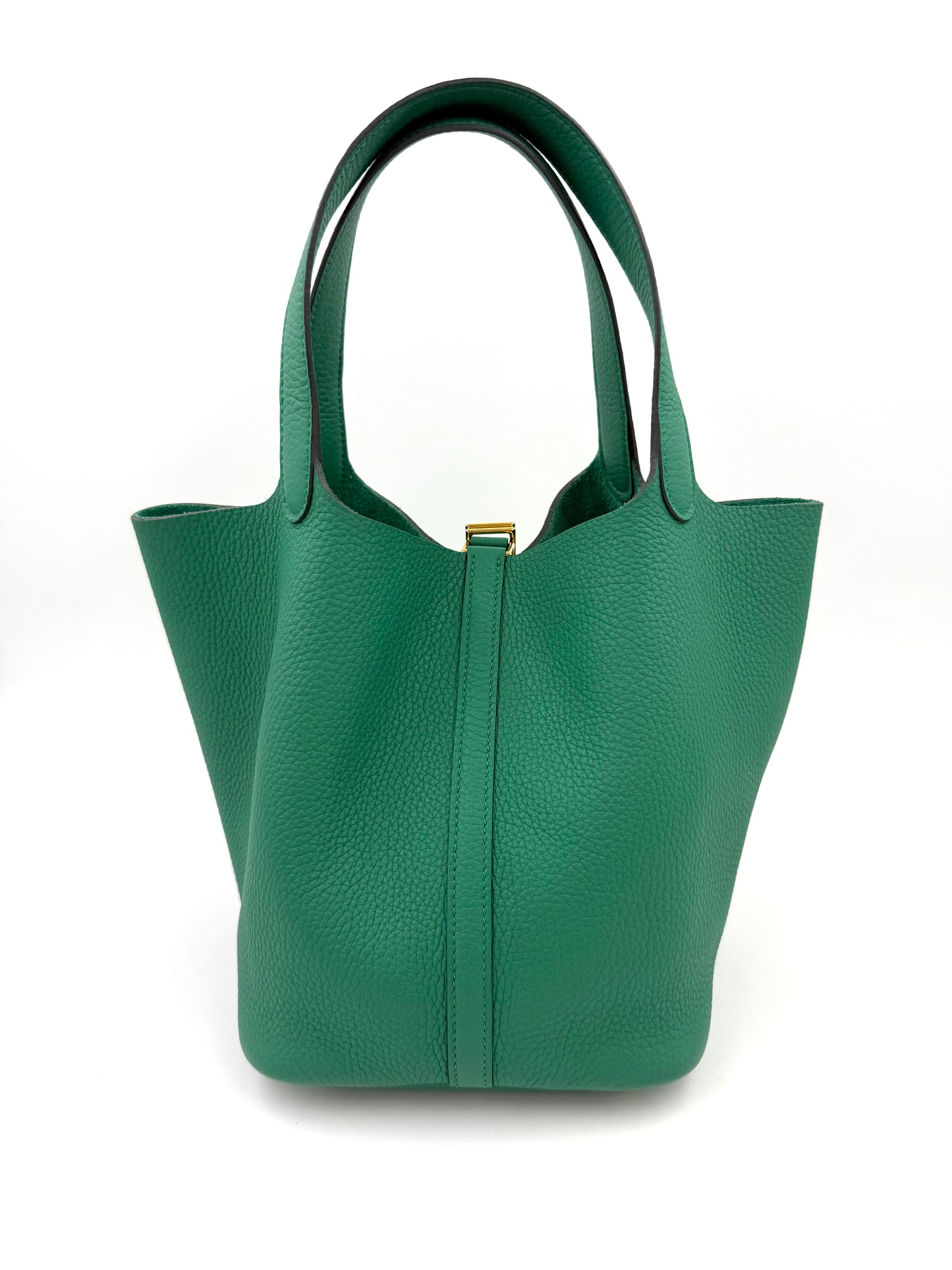 HERMÈS Picotin 22 Lock grün GHW