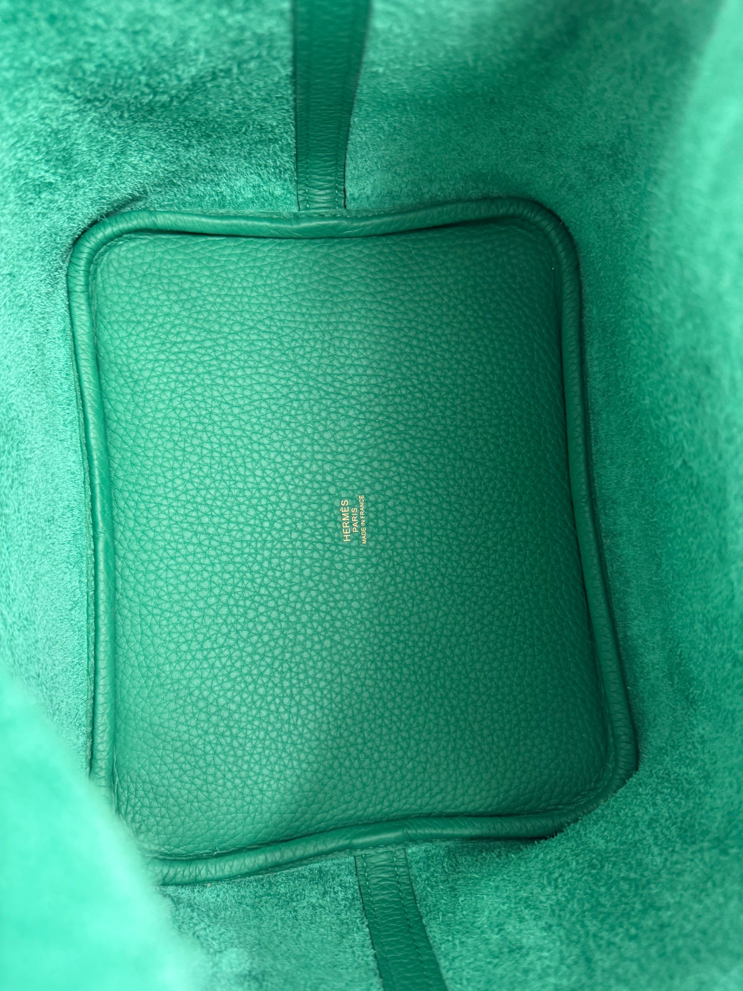 HERMÈS Picotin 22 Lock grün GHW