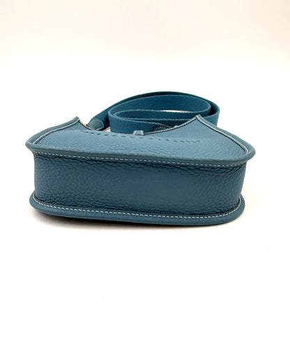 HERMÈS Mini Evelyne 16 New Blue Jean GHW