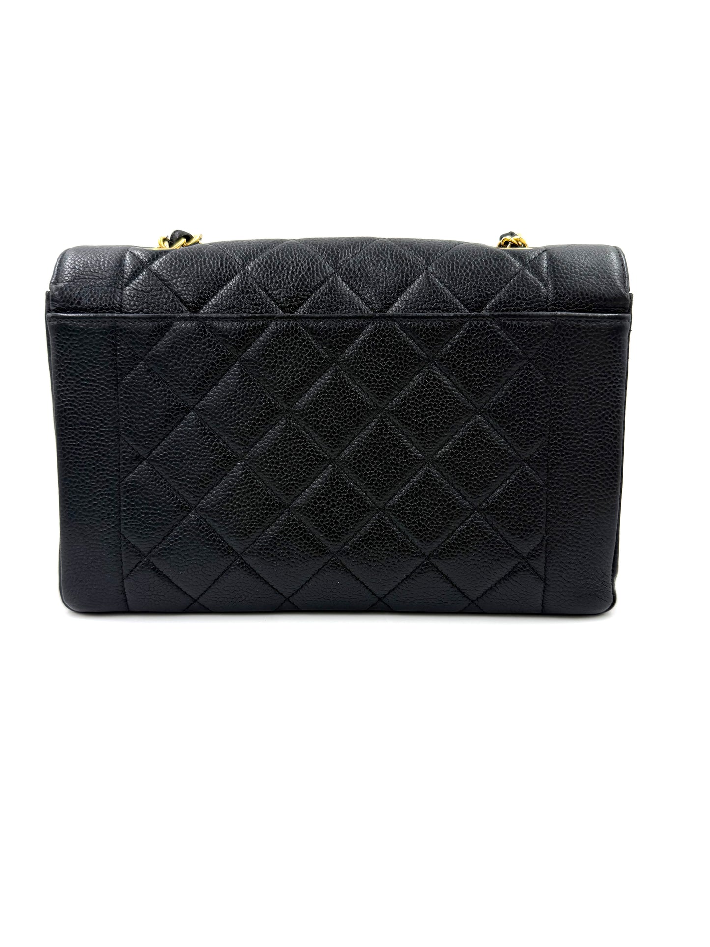 CHANEL Diana medium Caviar schwarz GHW