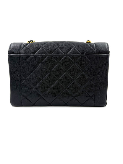 CHANEL Diana medium Caviar schwarz GHW