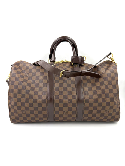 LOUIS VUITTON Keepall 45 Bandouliere Damier Ebene