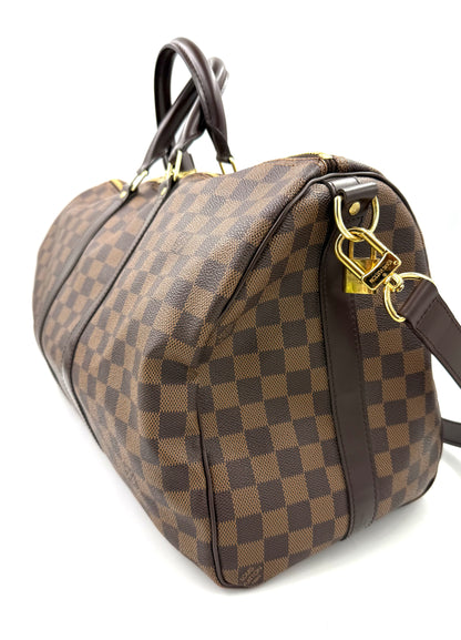 LOUIS VUITTON Keepall 45 Bandouliere Damier Ebene