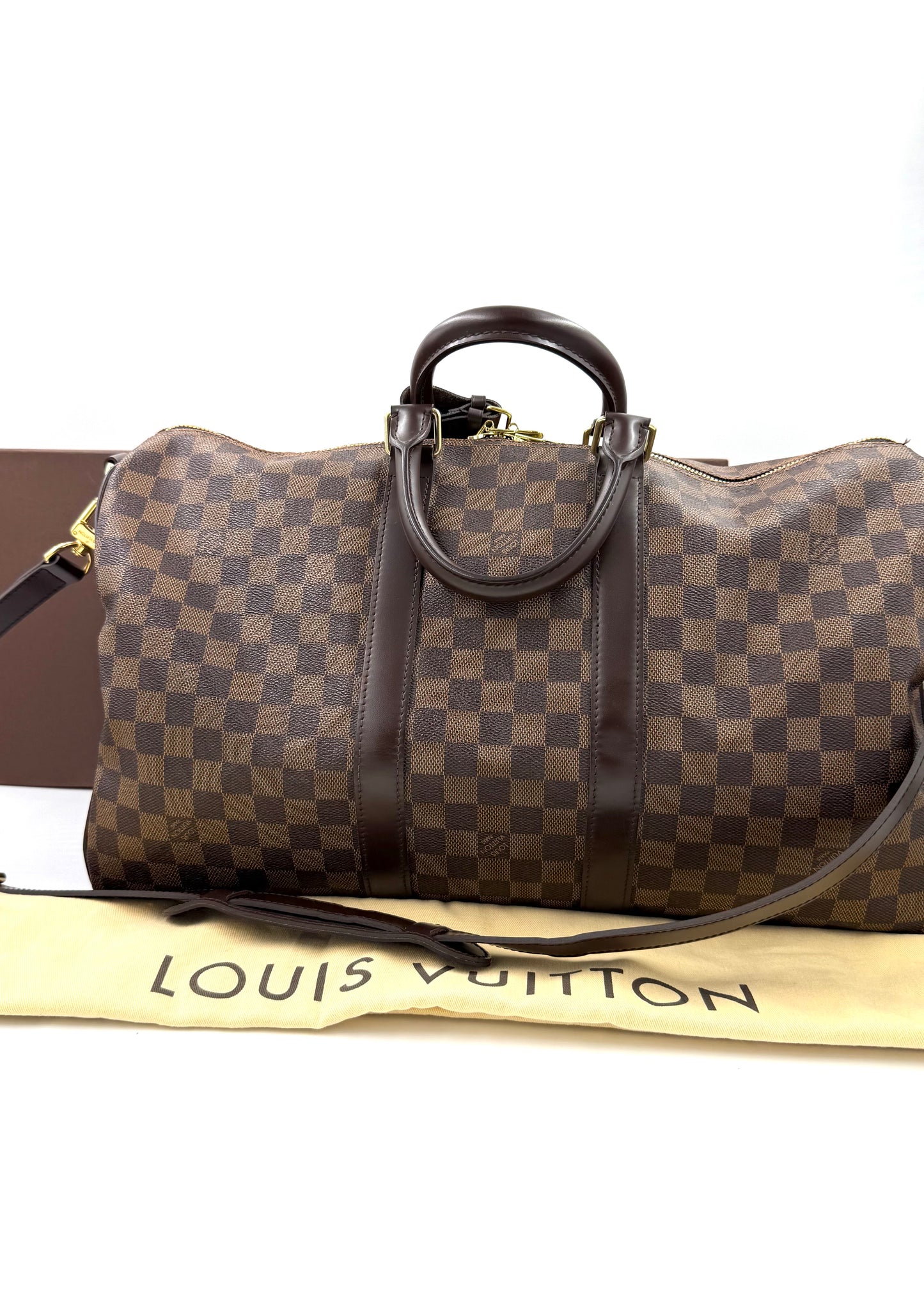 LOUIS VUITTON Keepall 45 Bandouliere Damier Ebene