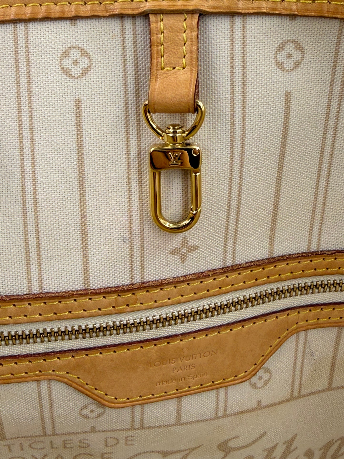 LOUIS VUITTON Neverfull MM Damier Azur