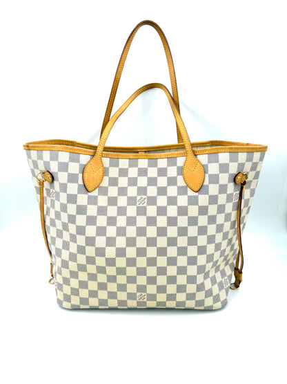 LOUIS VUITTON Neverfull MM Damier Azur
