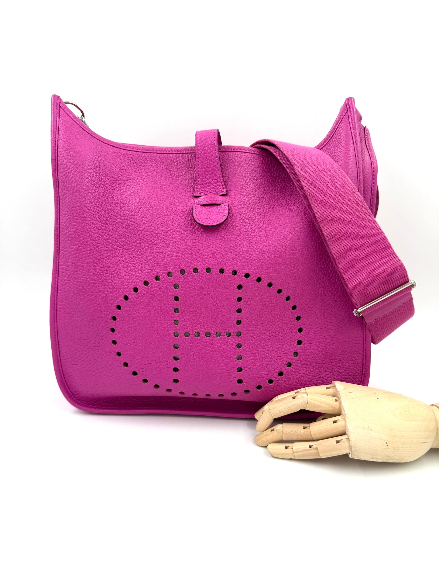 HERMÈS Evelyne 33 pink PHW