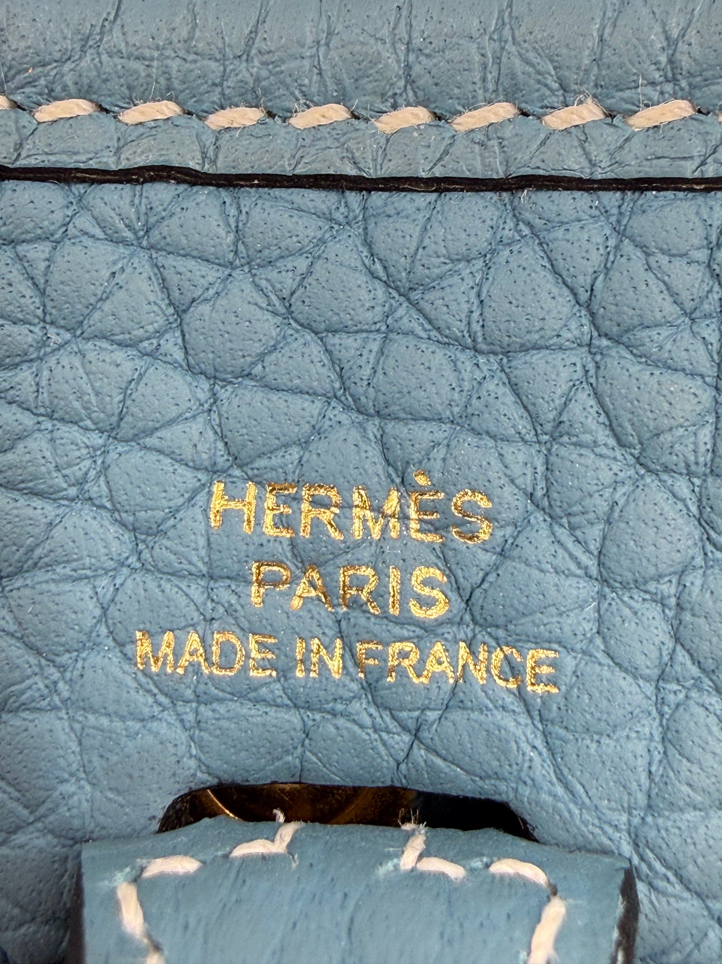HERMÈS Evelyne 16 New Blue Jean GHW