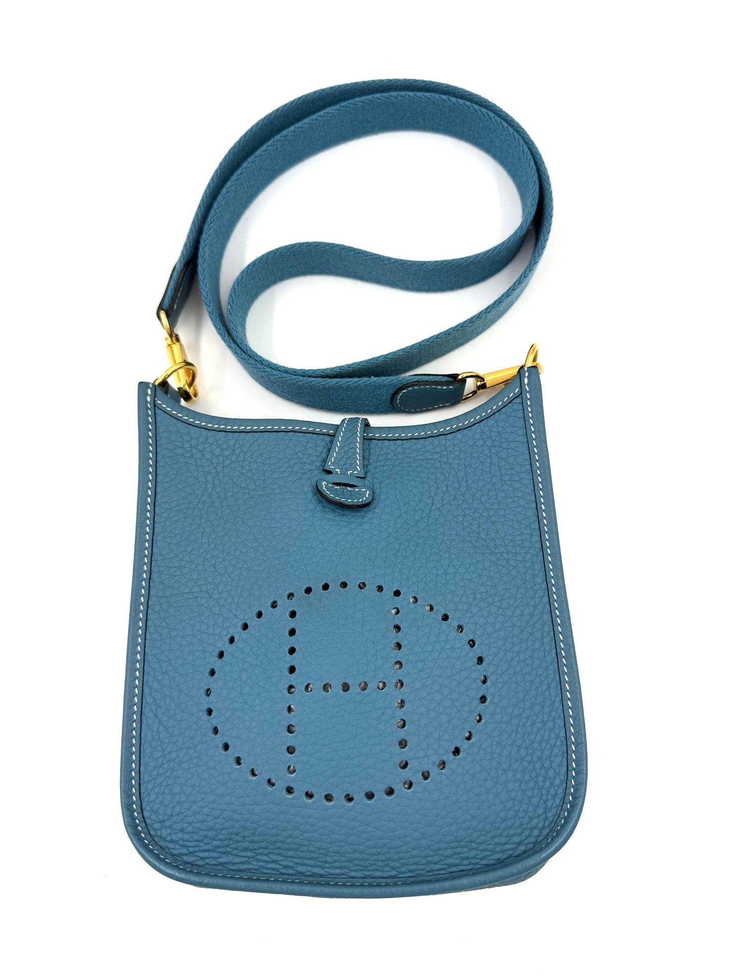 HERMÈS Evelyne 16 New Blue Jean GHW