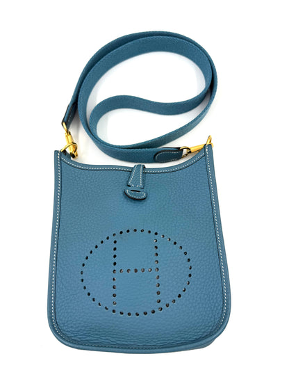 HERMÈS Evelyne 16 New Blue Jean GHW