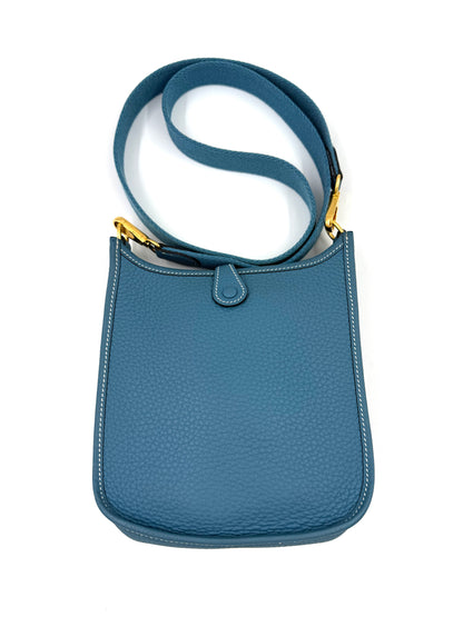 HERMÈS Evelyne 16 New Blue Jean GHW