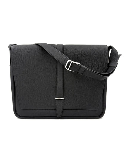 HERMÈS Steve Light Messenger Togo schwarz PHW