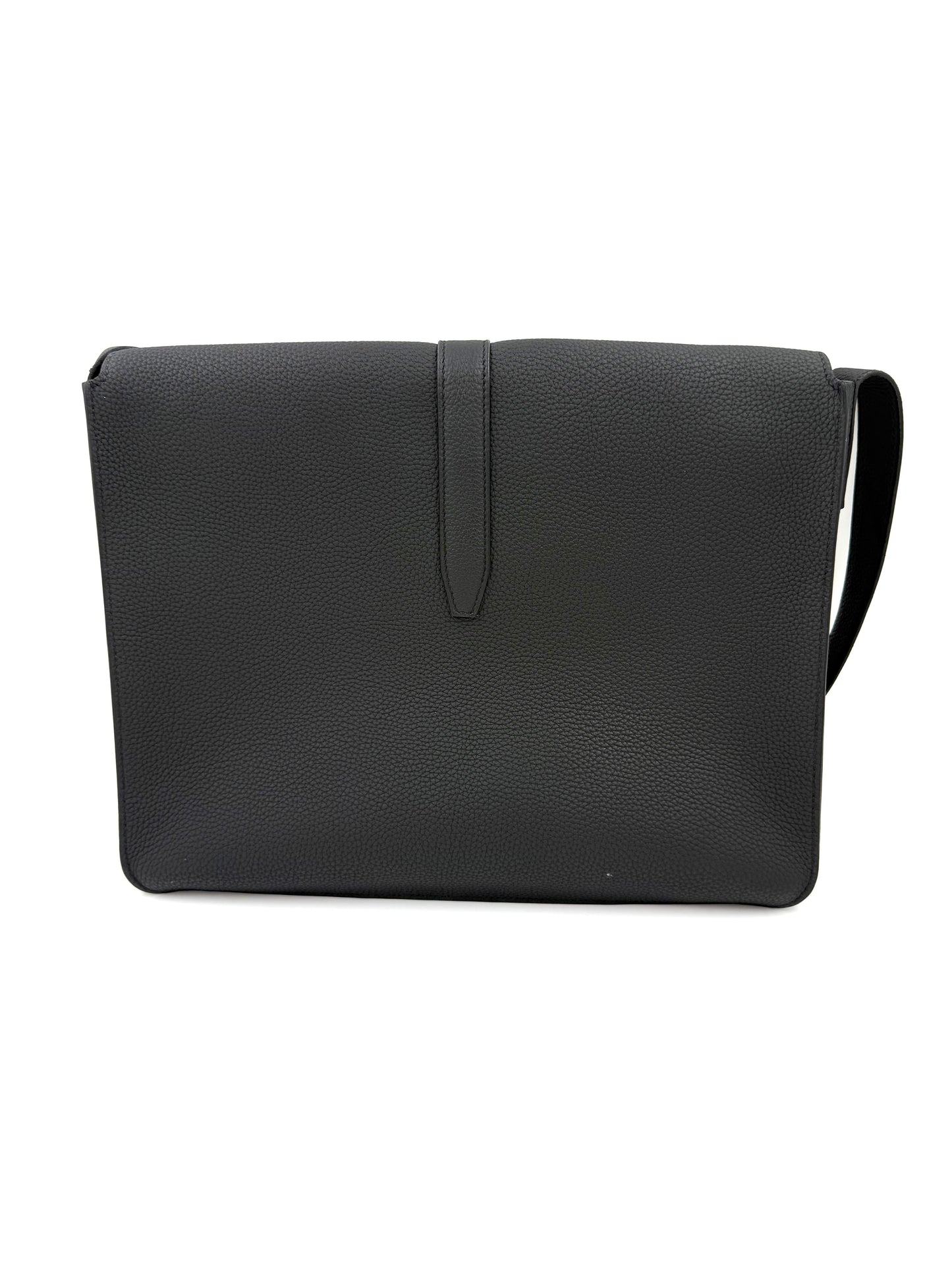 HERMÈS Steve Light Messenger Togo schwarz PHW