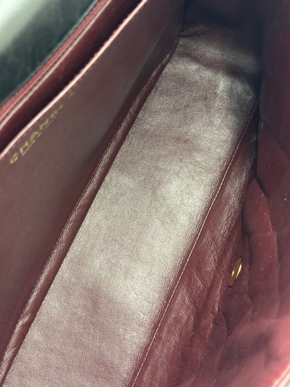 CHANEL Timeless Single Flap Maxi schwarz Lammleder GHW