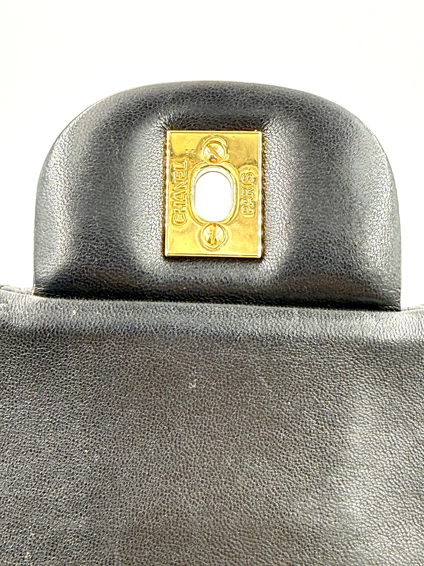 CHANEL Timeless Single Flap Maxi schwarz Lammleder GHW