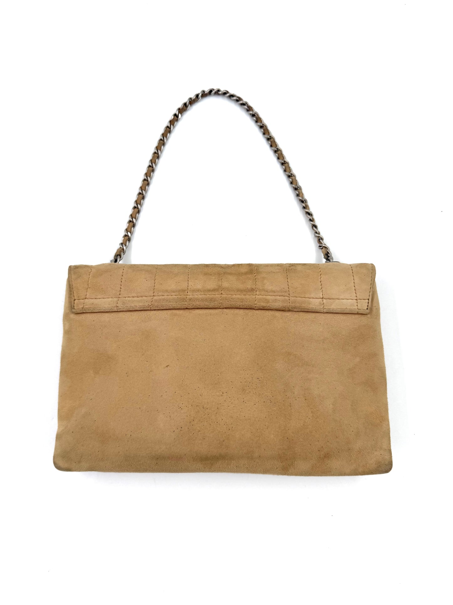 CHANEL 2.55 Suede beige Vintage Clutch