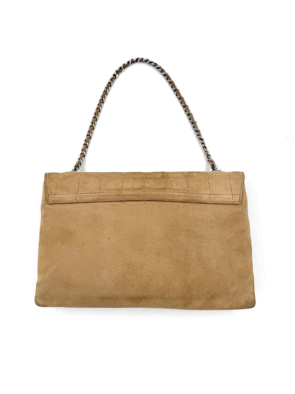 CHANEL 2.55 Suede beige Vintage Clutch