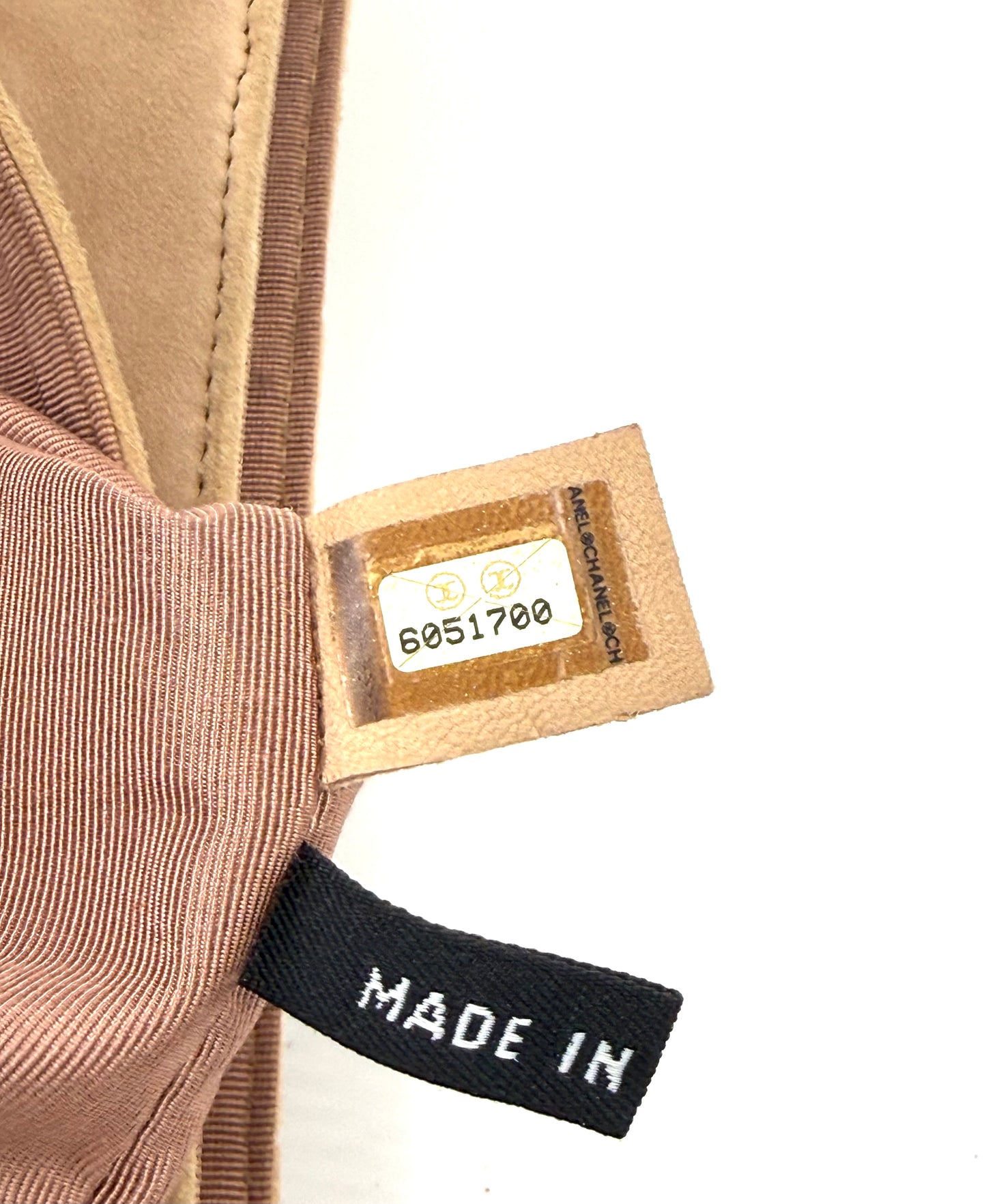 CHANEL 2.55 Suede beige Vintage Clutch