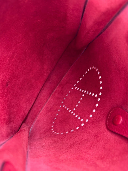 HERMÈS Vintage Evelyne 33 rouge Clemenceleder - Clutch & Macarons - unlesbar - Clutch & Macarons - 