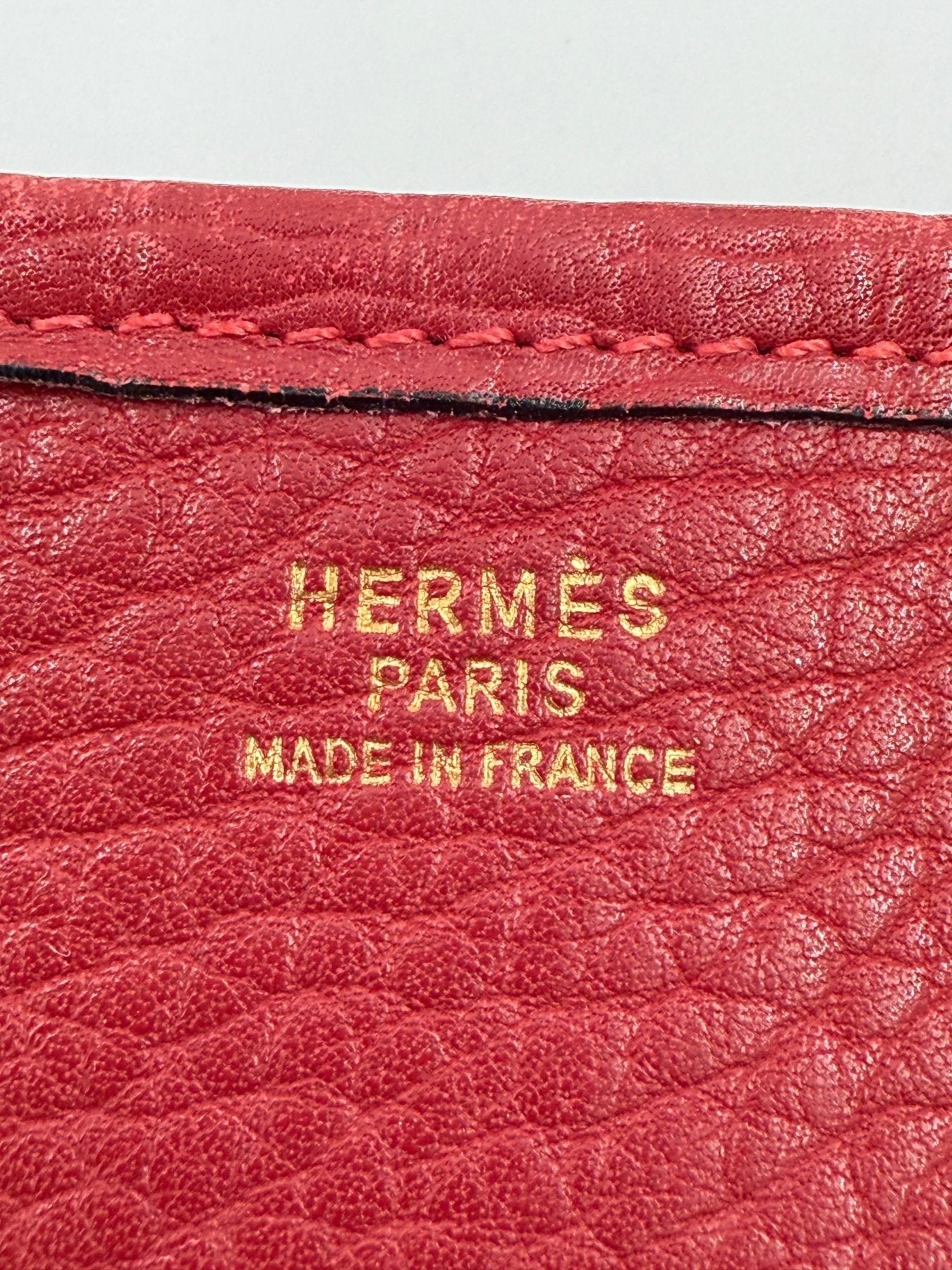 HERMÈS Vintage Evelyne 33 rouge Clemenceleder - Clutch & Macarons - unlesbar - Clutch & Macarons - 