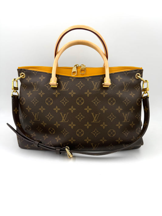 LOUIS VUITTON Pallas MM Monogram Canvas Safran