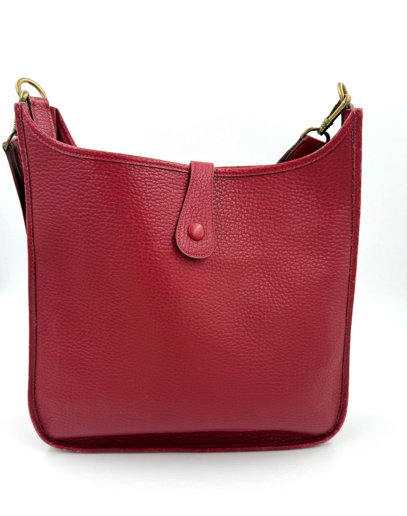 HERMÈS Vintage Evelyne 33 rouge Clemenceleder - Clutch & Macarons - unlesbar - Clutch & Macarons - 