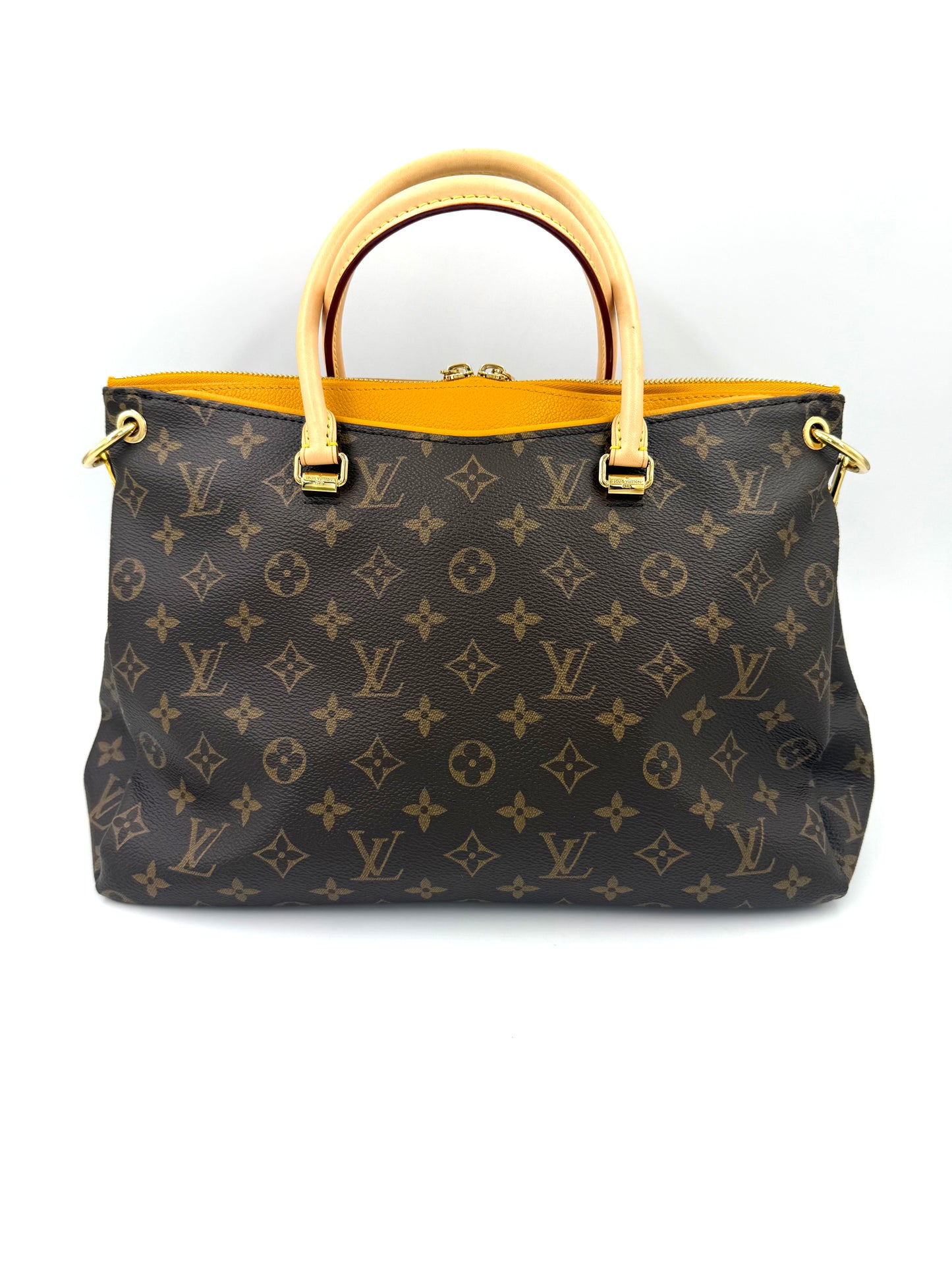 LOUIS VUITTON Pallas MM Monogram Canvas Safran