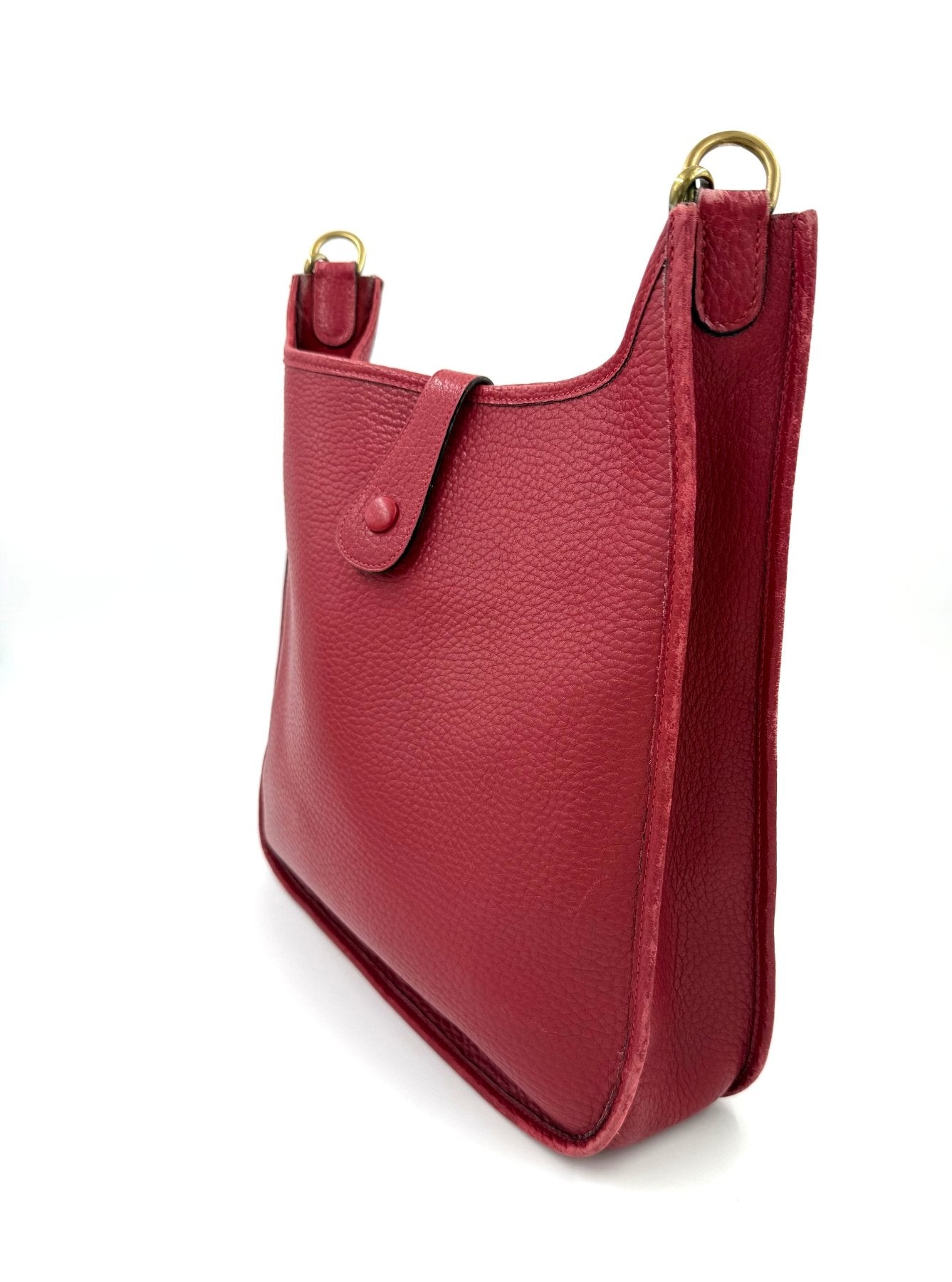 HERMÈS Vintage Evelyne 33 rouge Clemenceleder - Clutch & Macarons - unlesbar - Clutch & Macarons - 