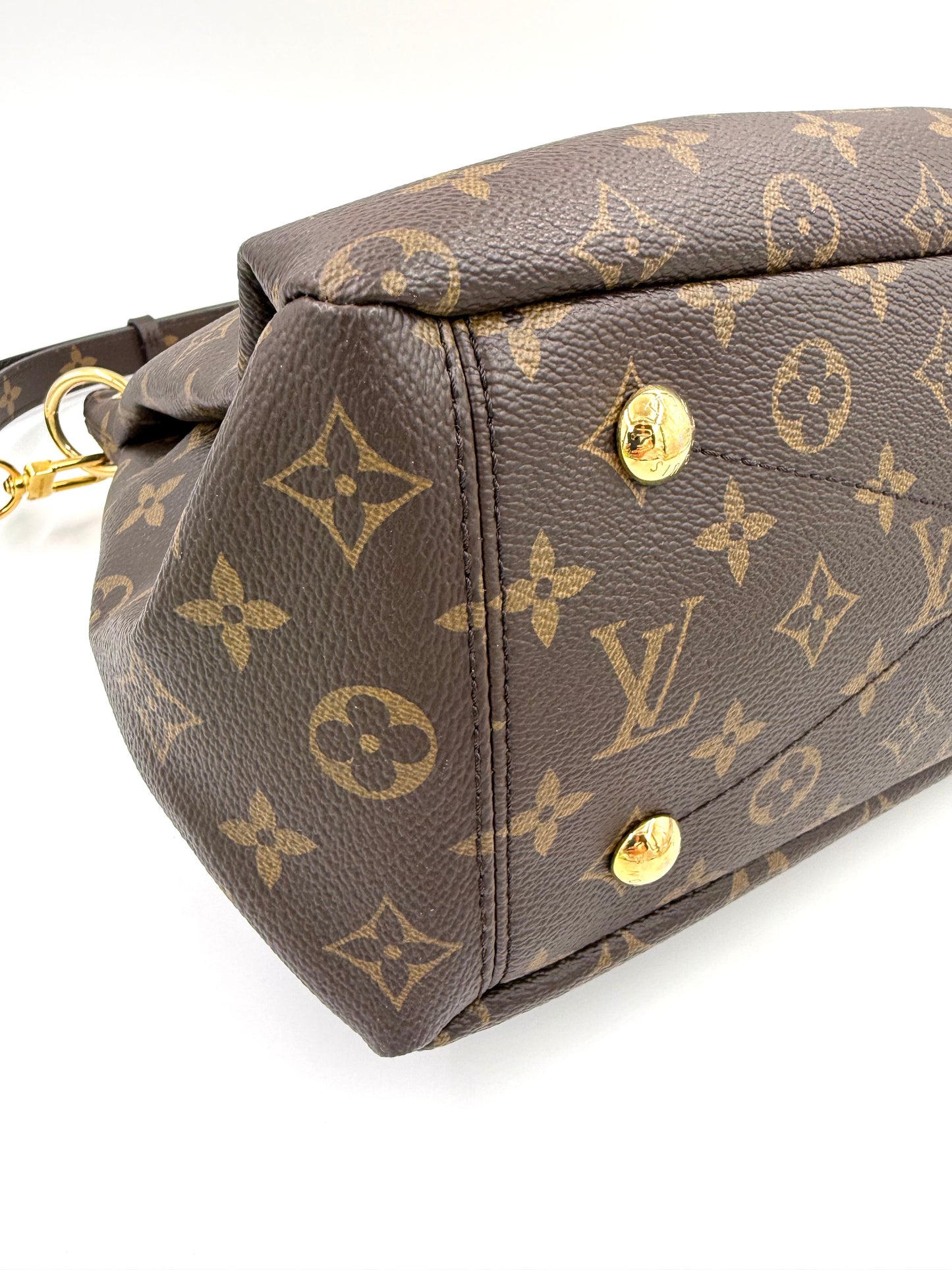 LOUIS VUITTON Pallas MM Monogram Canvas Safran