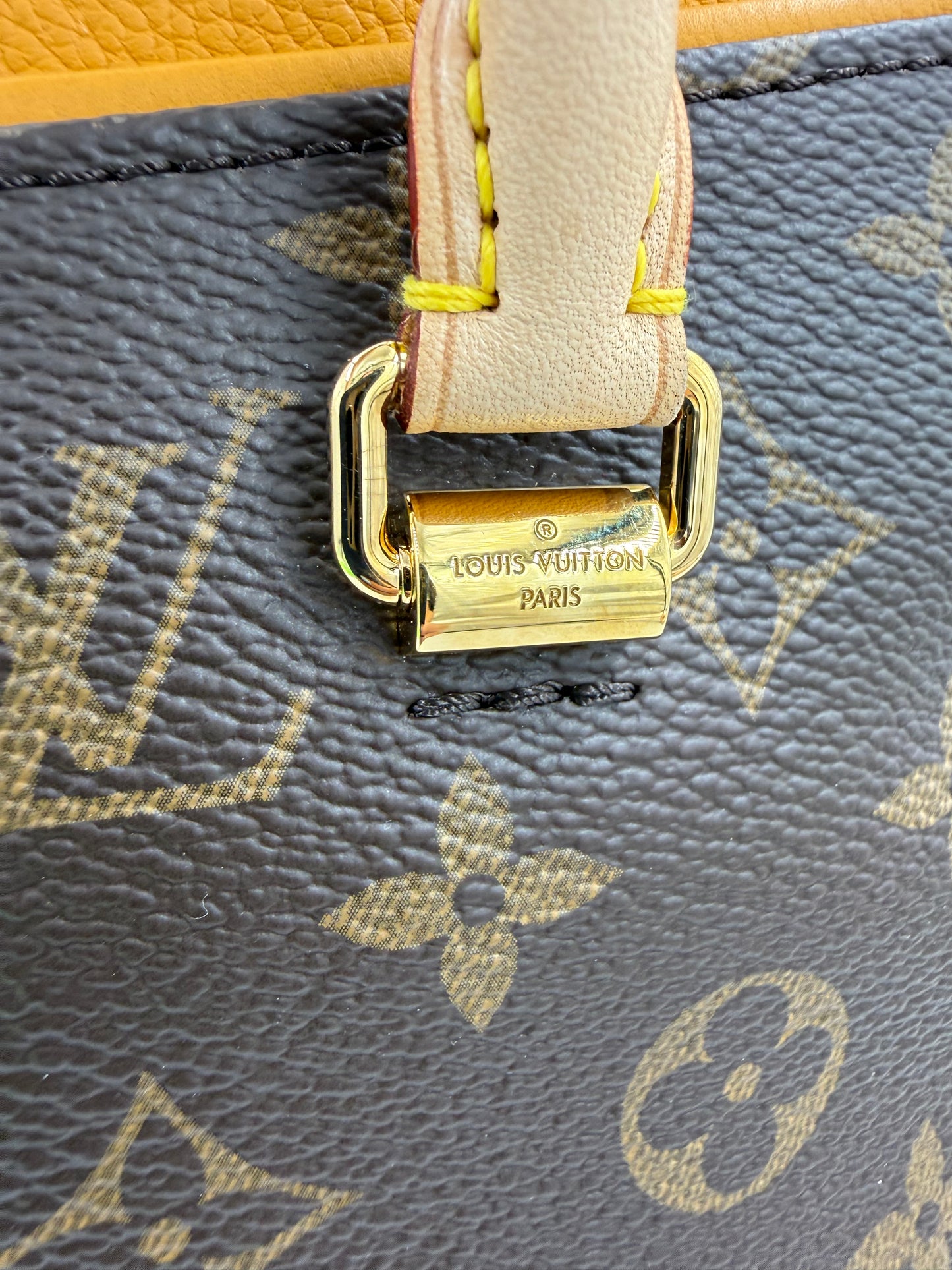 LOUIS VUITTON Pallas MM Monogram Canvas Safran