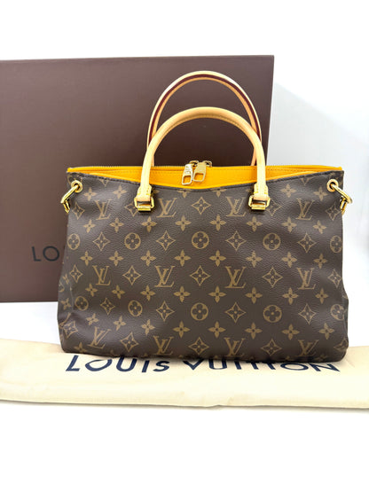 LOUIS VUITTON Pallas MM Monogram Canvas Safran