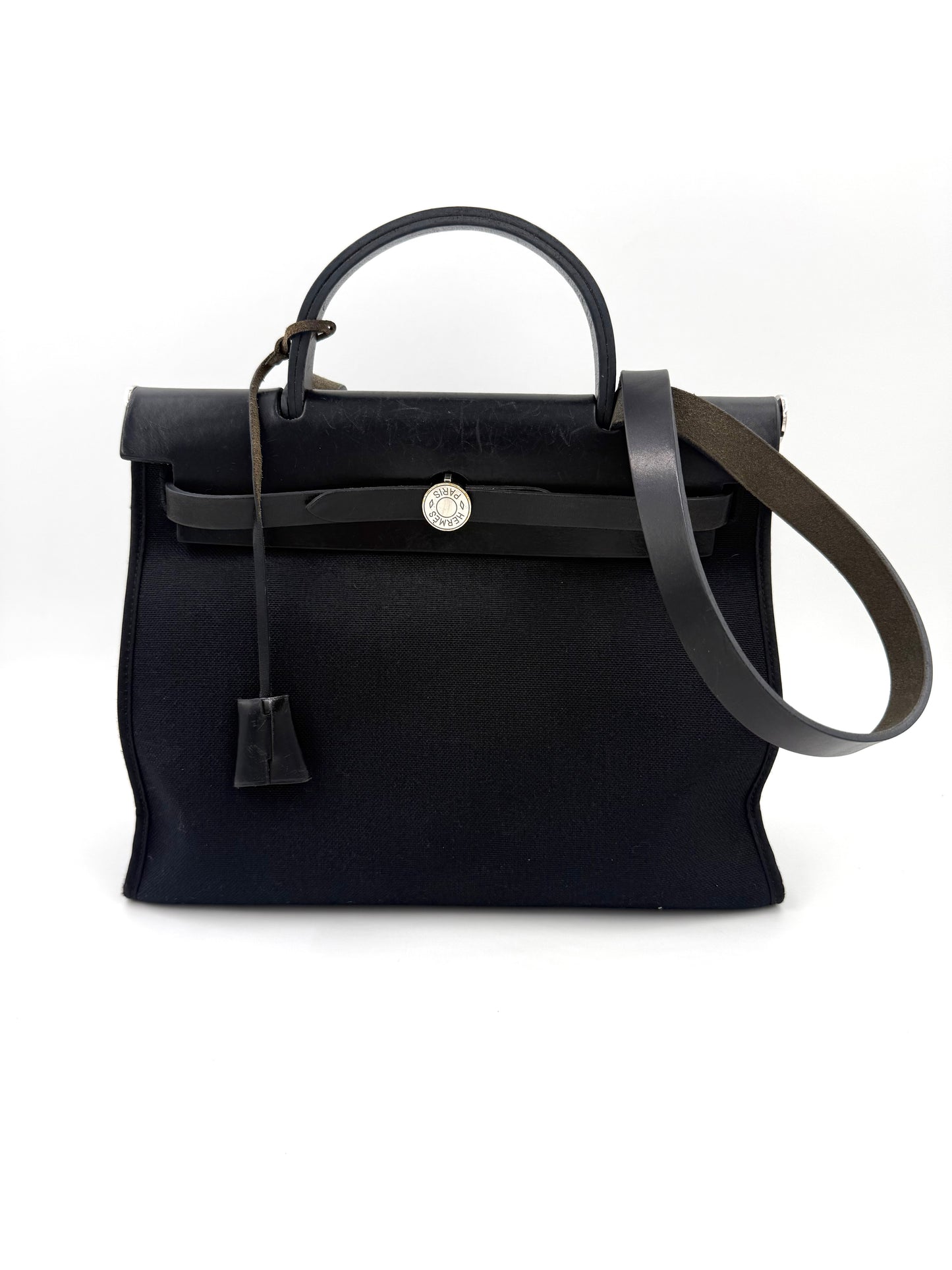 HERMÈS Herbag 31 Zip schwarz PHW