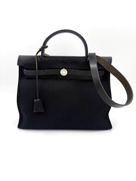 HERMÈS Herbag 31 Zip schwarz PHW