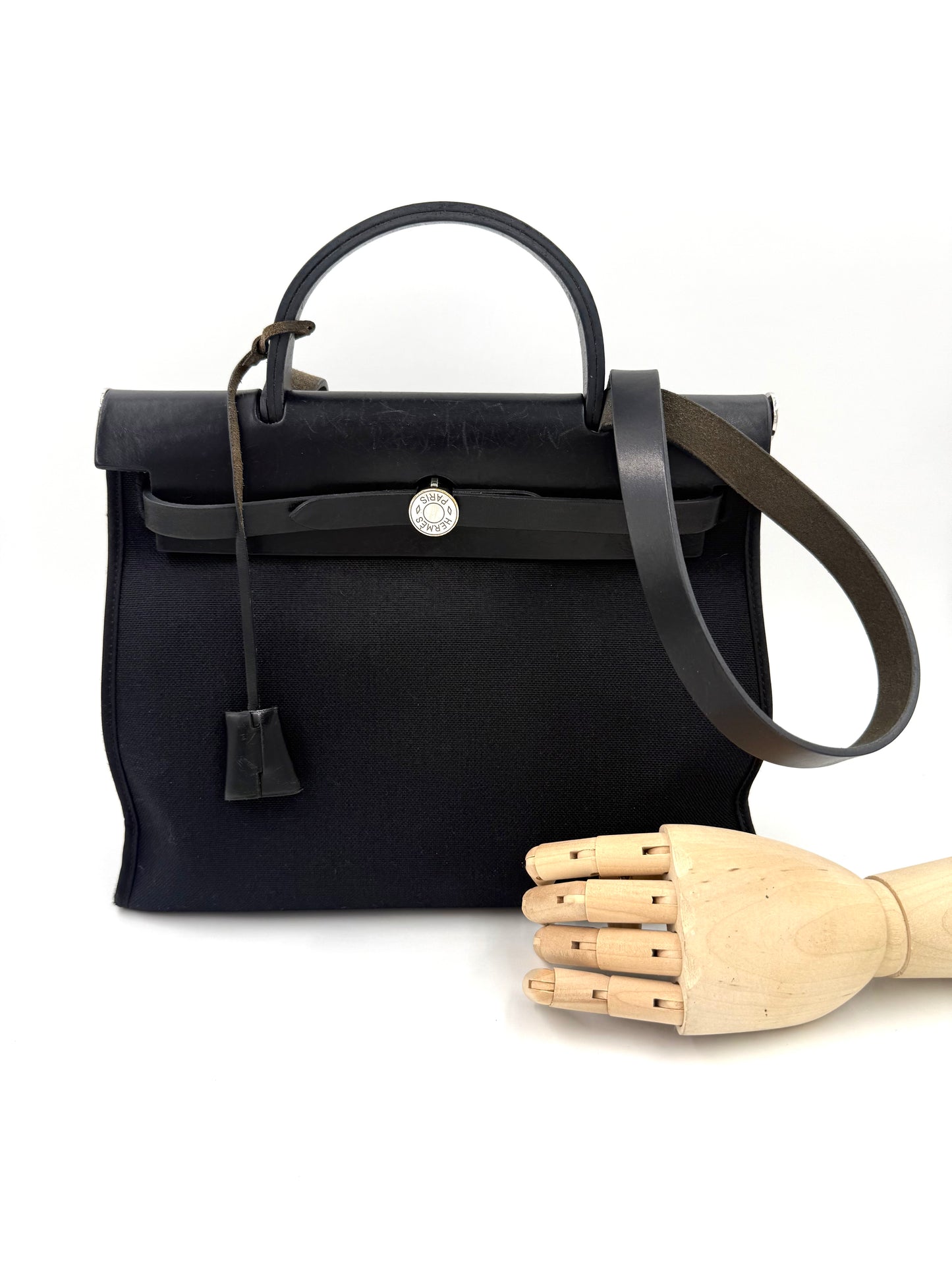 HERMÈS Herbag 31 Zip schwarz PHW