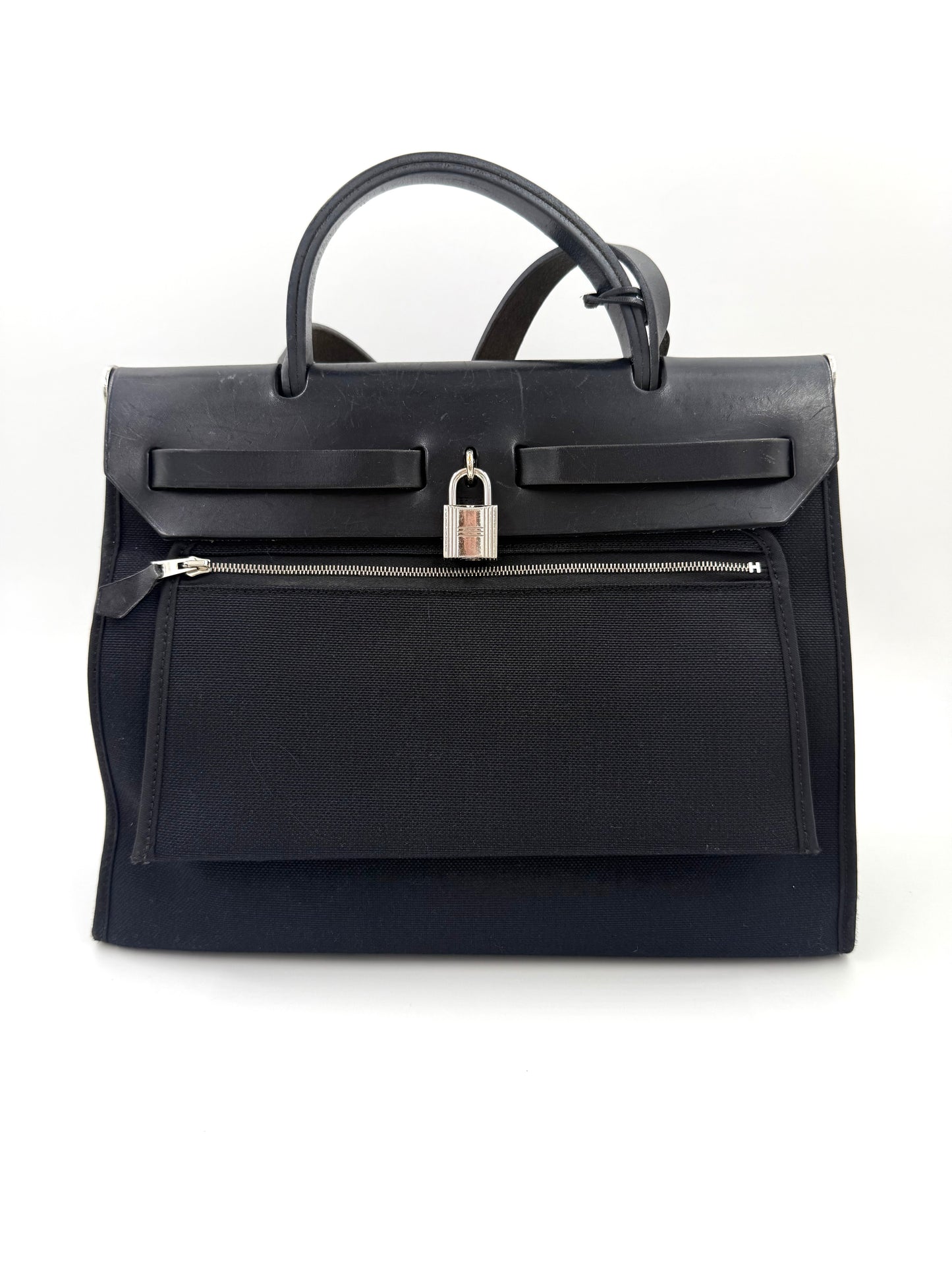 HERMÈS Herbag 31 Zip schwarz PHW