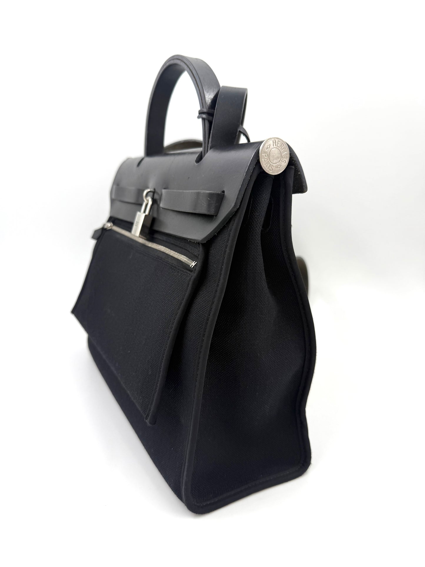 HERMÈS Herbag 31 Zip schwarz PHW