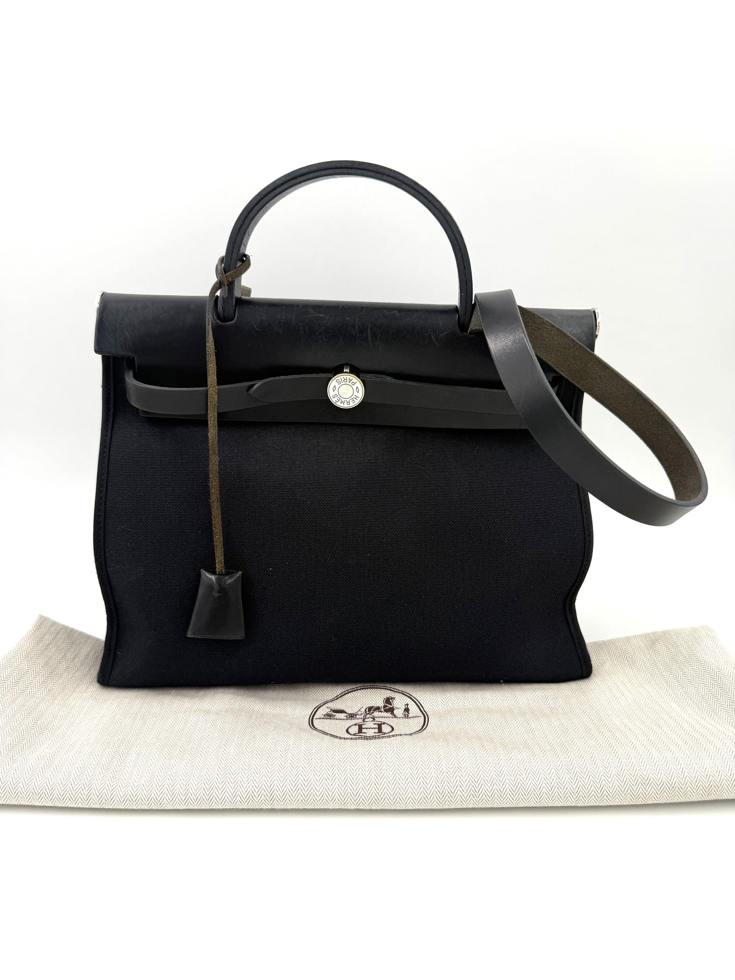 HERMÈS Herbag 31 Zip schwarz PHW